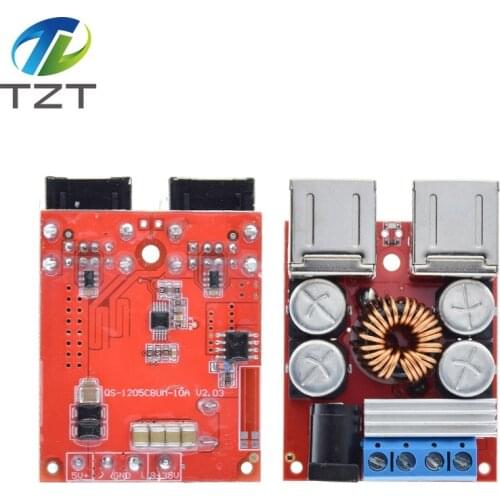 DC-DC Vehicle Charging Board 8V-35V 5V 8A Power Supply Depressurization Module 4 port USB Output mobile Charger