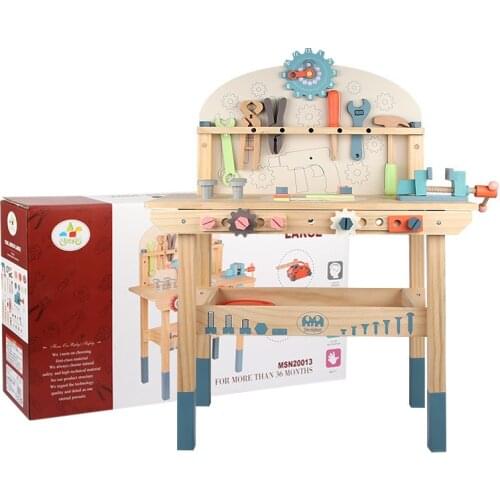 Wooden Toys, Childrens Early Education Multi-function Tool Table, Play House Educational Toys Tools Kit Kids Toddler Boys Toys