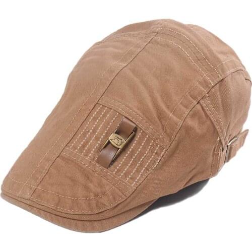 2021 New Men Women Visor Cotton Berets Caps for Men Belt Casual Caps Grid Embroidery Berets Hats Casquette Cap Peaky Blinder