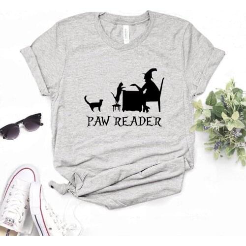 Paw Reader Tarot Black Cat Occult Cat Lady Women Tshirts Cotton Casual Funny t Shirt For Lady Top Tee Hipster 6 Color NA-568