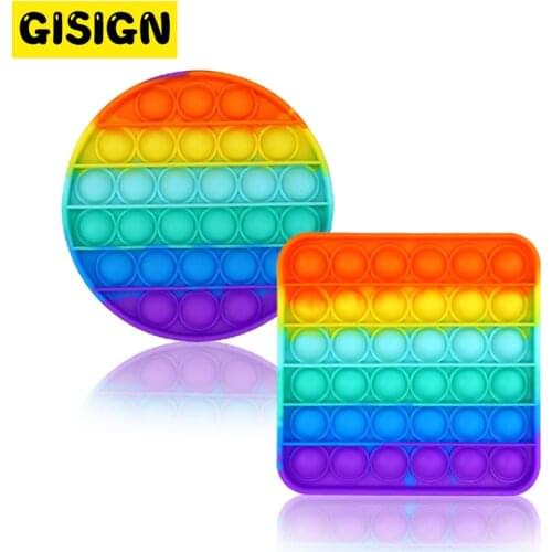 Fidget Toy Push Bubble Relieve Autism Needs Rainbow Squishy Antistress Sensory Toys Pack Adult Child Funny Anti Stress for Kids