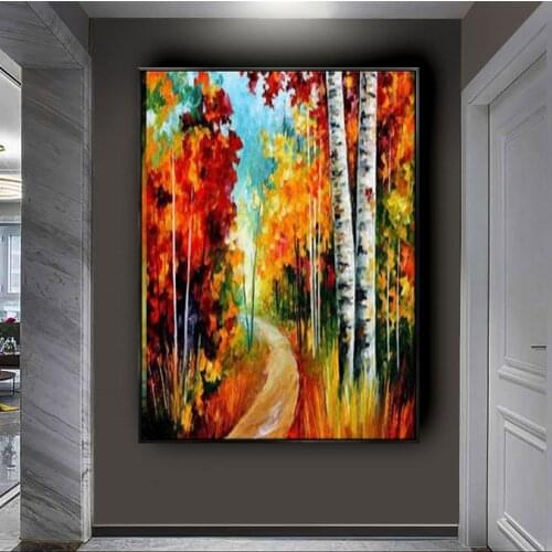 Frameless 100% Handpainted Oil Painting On Canvas knife thick oil landscape Modern Wall Art picture for Room handmade home Decor