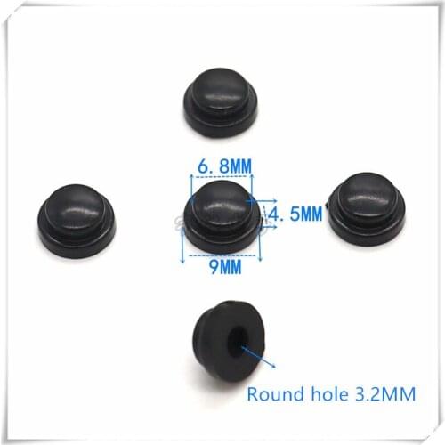 10 Piece 6.8*4.5MM key cap black plastic switch cap power button cap touch Round hole diameter 3.2mm of switch cap