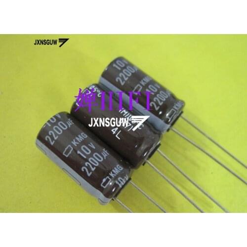 20PCS NIPPON KMG 10V2200UF 10X20MM NCC long life electrolytic capacitor 2200UF/10V CHEMI-CON 105 degrees 2200uF 10V