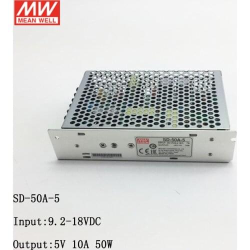 MEAN WELL SD-50A-5 9.2~18V DC to 5V DC 50W DC-DC Converter Enclosed Switching Power Supply 12V to 5V 10A Converter Transformer