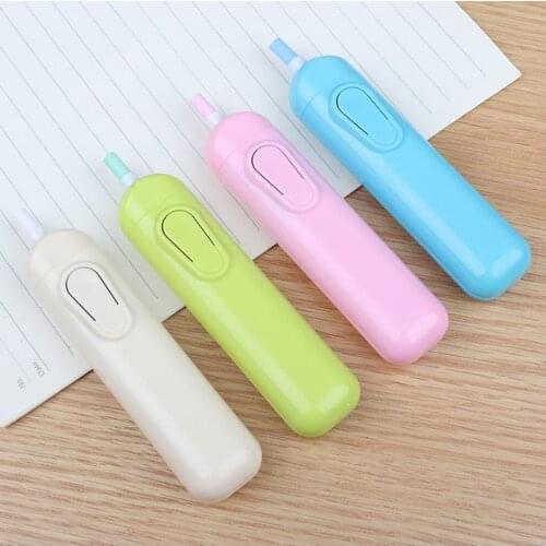 Battery Operated Eraser Electric Automatic School Supplies Leather Stationery Child Day Gift