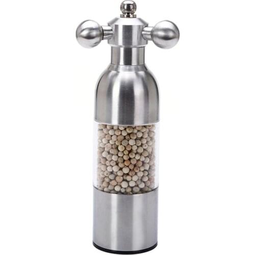 Salt Grinder Pepper Shakers Mill Coarse Manual New Herbs Spice Adjustable Stainless Steel Castor