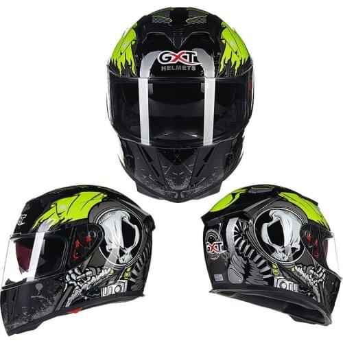 2020 New Motorcycle Helmet Motorbike Modular Dual Lens Helmet Motorcycle Motocross Crash Full Face Helmets Casco Moto Casque