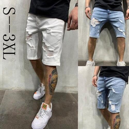 2020 Summer New Fashion Casual Slim Fit Mens Stretch Short Jeans High Quality Elastic Denim Shorts
