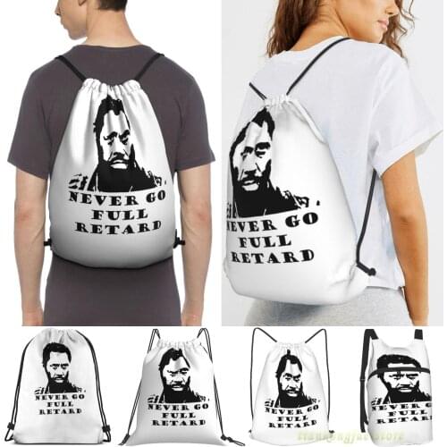 Never Go Full Retard Women Drawstring Sackpack Gym Bags Men Outdoor Travel Backpacks For Training Fitness Swimming Bag