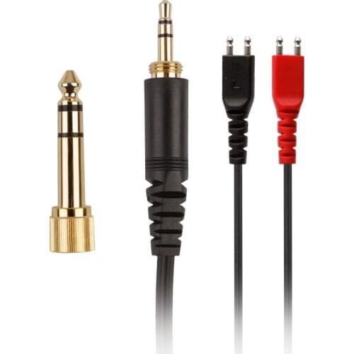 Gold Plated Audio Lead Replacement Cable for Sennheiser HD25 HD25-1 HD265 HD535 HD545 HD560 HD565 HD580 HD600 HD650 Headphones