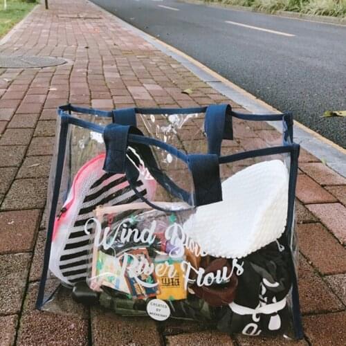 Transparent PVC Waterproof Bag Swimming Diving Storage Beach Bag Hand-Held Shower Laptop Travel River Trekking Shoulder Bag