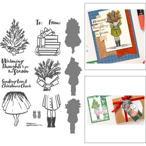 BOOK GIRL Die Cutting and Cutting Dies for Cards Clear Stamps and Dies Scrapbooking New Arrival Christmas Metal Dies Cutters