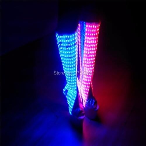 Event and night party supply LED luminous shoes women charging light for DJ,Club,dance stage show