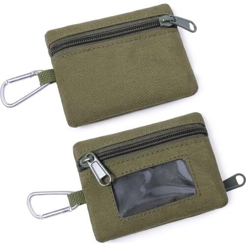 Tactical EDC Pouch Military Key Earphone Holder Men Coin Wallet Purses Coin Pocket Zipper Waist Belt Bag for Outdoor Hunting