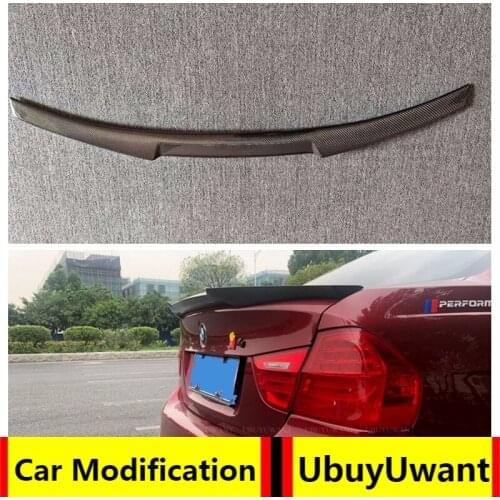 UBUYUWANT For BMW E90 3 Series 2005-2011 M4 STYLE Spoiler Wing Auto Racing Car Styling CARBON FIBER Tail Trunk Spoiler Wing