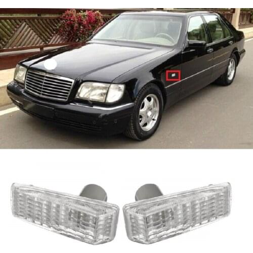 Lofty Richy Side Fender Turn Signal Light Indicato For Mercedes Benz W124 W140 W202 W201 leaf lamp Marker Turn Light Repeater