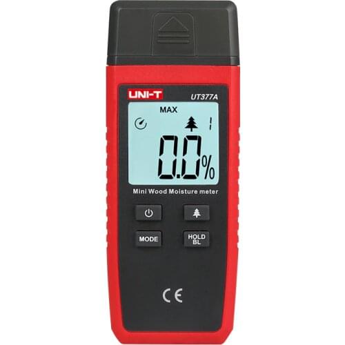 UNI-T UT377A Digital Wood Moisture Meter Hygrometer Humidity Tester for Paper Plywood Wooden Materials LCD Backlight