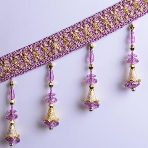 High Quality 12 Yards/lot Curtain Fringe Trim Tassel Lace for DIY Dress Latin Stage Performance Lace Ribbon