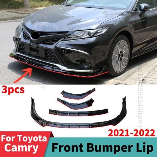 Protector Guard Body Kit Diffuser Spoiler Deflector Exterior Part Front Bumper Lip Chin For Toyota Camry 2021 2022