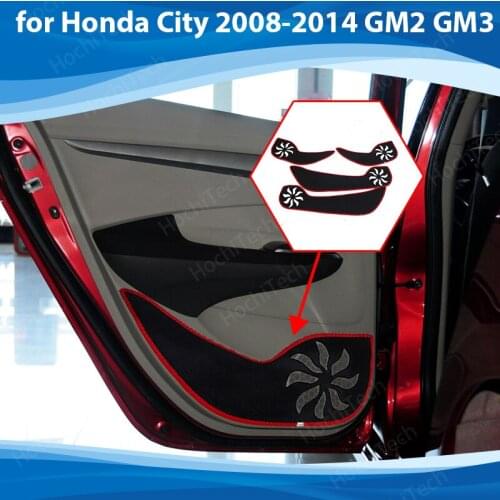 Side edge cover Door Inside Guard Protection Carpet Car Door Anti Kick Pad Sticker for Honda City 2008-2014 GM2 GM3 Accessories