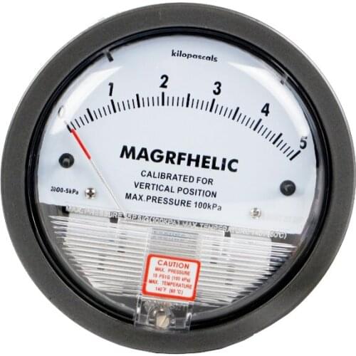 0-5KPA Micro Differential Pressure Gauge High Precision 1/8 "NPT Round Type Pointer Instrument Micromanometer TE2000