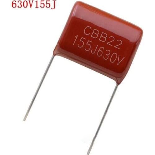 10PCS 630V155J 1.5UF Pitch 20mm 630V 155 155J 1500nf CBB Polypropylene Film Capacitor