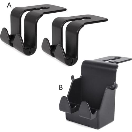 2/1x Car Seat Headrest Dual Hooks for Car Back Seat Organizer Hanger Storage Hook Car SUV Handbag Clothes Hook