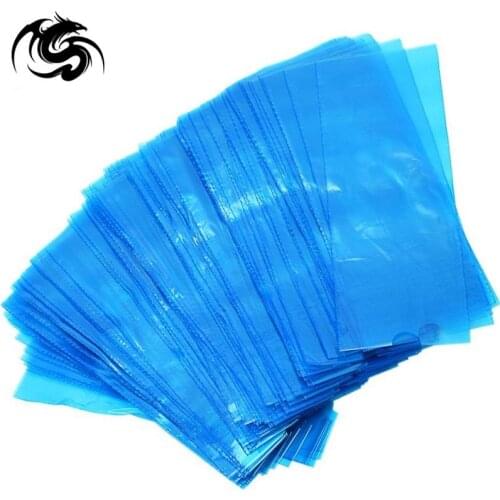 200pcs/set Blue Tattoo Clip Cord Sleeves Bags Supply Disposable Covers Bags for Tattoo Pen Machine Tattoo Accessories