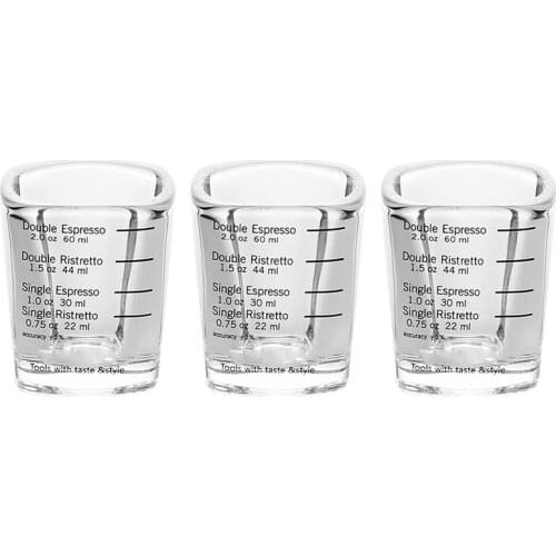 3 Pcs 60ml Measuring Cups Espresso Storage Cups Baking Cups Kitchen Tools Gadgets Measuring Cups (Black)