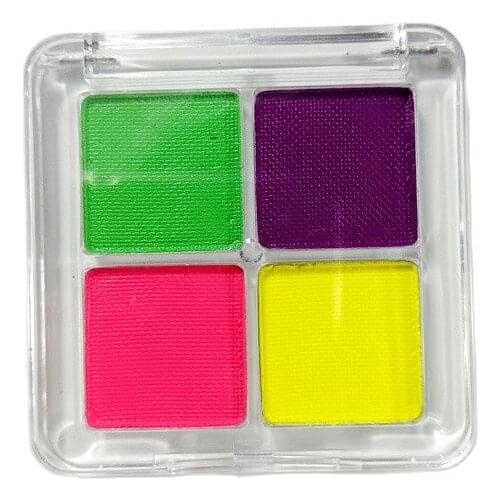 4-Color Fluorescent Water-Based Pigment Body Art Painting Make-Up Products Quick Drying Easy To Wash Non-Toxic