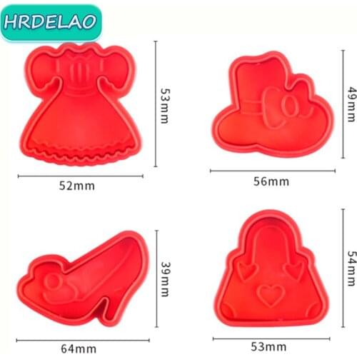 4pcs Play Dough Model Tools 3D Dress Shoes Plasticine Kits Set Soft Clay Cutter Moulds Learning Education toys for children Gift