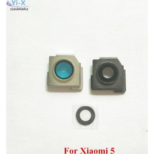 5PCS/Lot Rear Back Camera Glass Lens with Frame Holder Repair Parts for Xiaomi 5 MI 5 Mi5 M5