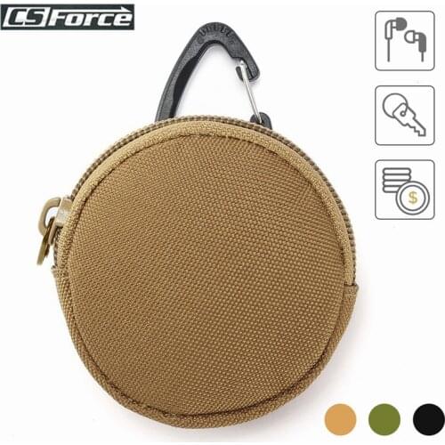 900D Tactical Mini EDC Pouch With Hook Key Coin Earphone Sundries Bag Wallet Key Pouch Hunting Hiking Camping Small Pocket Nylon