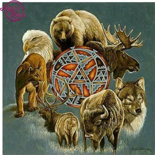 Diamond Embroidery animal wolf beast bear 3D Diy Diamond Painting square full Rhinestone Pasted Needlework decor Diamond mosaic