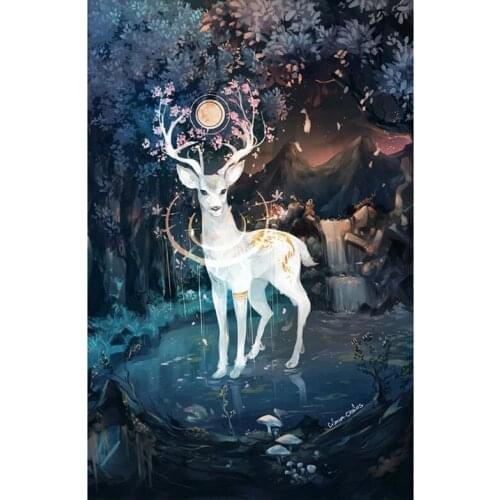 Deer animal DIY Diamond Painting deer god Diamond Embroidery elk god Cross Stitch Rhinestone Mosaic Painting