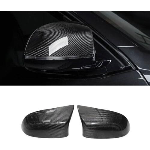 Car Accessories Carbon Fiber Side Rearview Mirror Frame Cover Replacement Exterior Decoration for BMW X5M X6M F85 F86 2013-2019