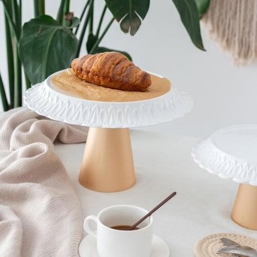 White Bread Cake Display Stands for Wedding Kids Birthday Party Decorating Donuts Cupcakes Plates for Dessert Shop Restaurant