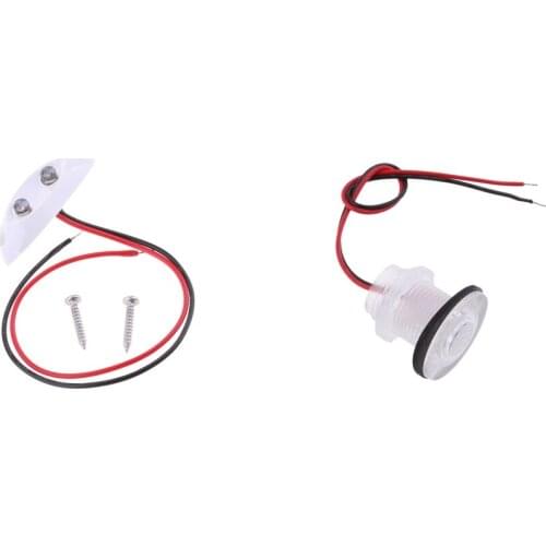 DC 12V Blue LED Utility Accent Submersible Light+ White Cabin Reading Light Deck Light Camping Outdoor Light