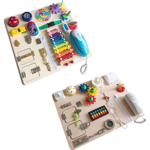 Kids Activity Board Basic Skills Learning Board Educational Toys Baby Toddler Puzzle Early Learning Education Classic Fidget Toy