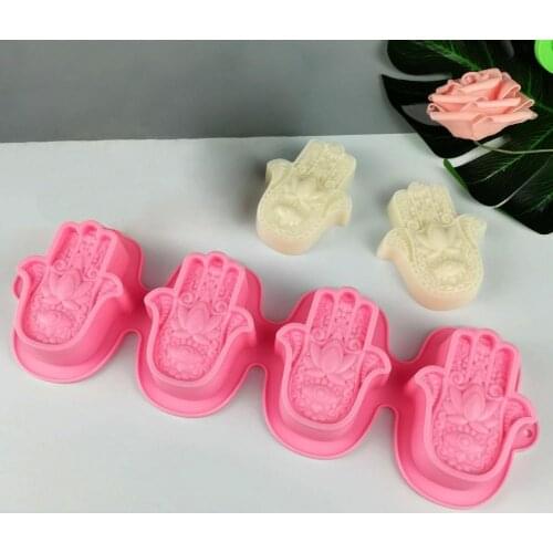 Epoxy Resin Silicone Mold Hand of Fatima Casting Mold Reusable Eye of God Soap Candle Mold for DIY Making Tool