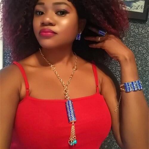 Fani nigerian women wedding jewelry set fashion african Bridal Bijoux Jewelry set Wholesale Dubai gold Colorful jewelry set