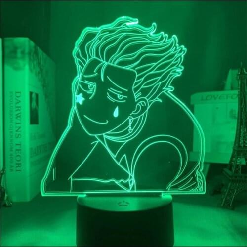 Hunter X Hunter Hisoka Cute 3D Night Light Home Decoration Lampara Bedroom Decor Anime Lampe HXH Lights Kids Xmas Gifts Lamps