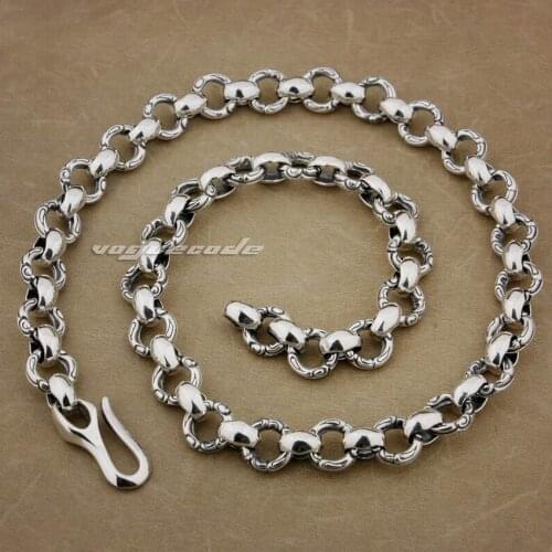 925 Sterling Silver Huge Heavy Fashion Necklace 8F001N Length 18 to 36 Inches Available