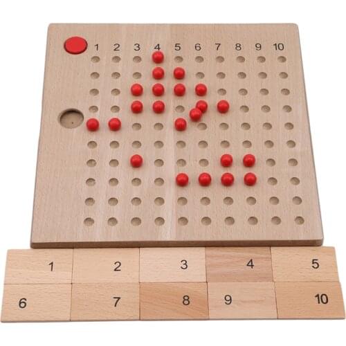 Montessori Materials Mathematics Teaching Toys For Children Wooden Colorful Beads Addition Subtraction Board Math Toy Kids Toys