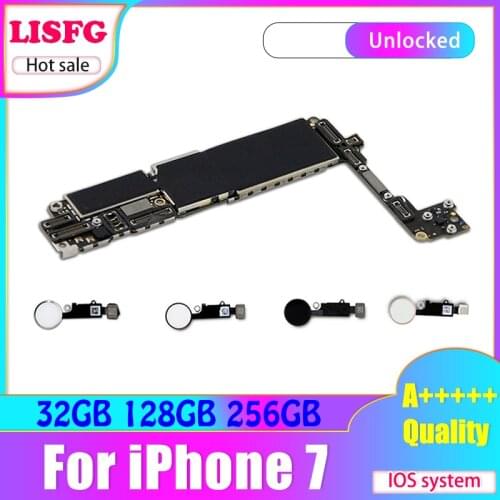 Original Unlocked for iPhone 7 32GB/128GB Motherboard With Touch ID,Mainboard for iPhone 7 Clean IMEI Free iCloud Logic boards