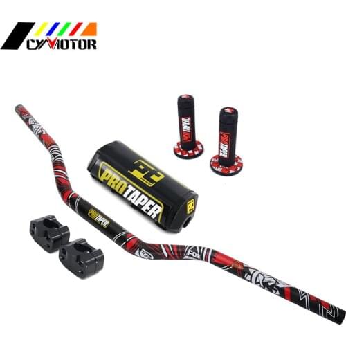 Motorcycle 28mm CNC 1-1/8" Fat Bar Handlebar pads Handle Grips For KTM HONDA KAWASAKI SUZUKI YAMAHA Protaper Pro Dirt Pit Bike