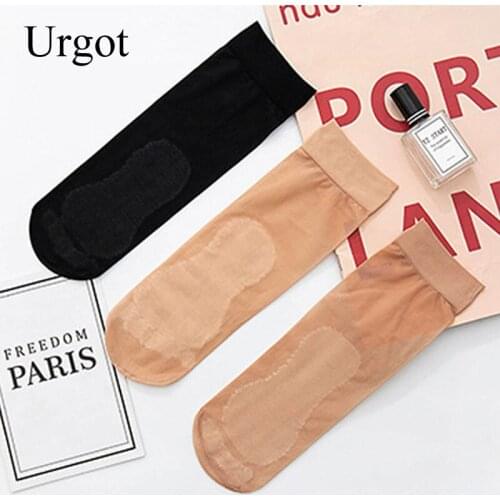 Urgot 5 Pairs Autumn Winter Thick Floor Socks Cotton Bottom Velvet Womens Short Socks Non-slip Bottom Anti-hook Silk Sock Meias
