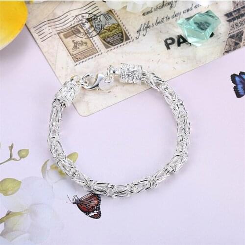 New 925 Sliver Fashion Jewelry Delicate Bracelet For Women Wedding Gift Anniversary Daily Party Accessories