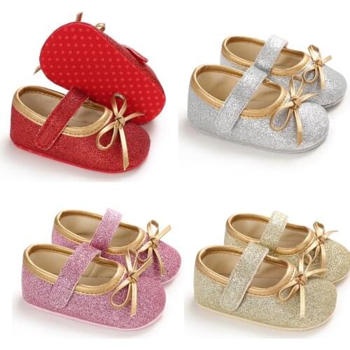 First Walkers Shoes For Infant Newborn Baby Girls Shoes Bow Anti-slip Single Sneake Comfortable Shoes Sneakers